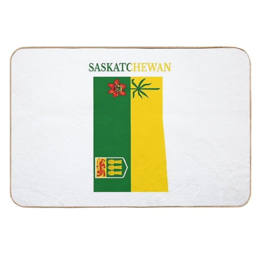 Saskatchewan Flag Map, SK, Canada  Multi-Purpose Bath Mat