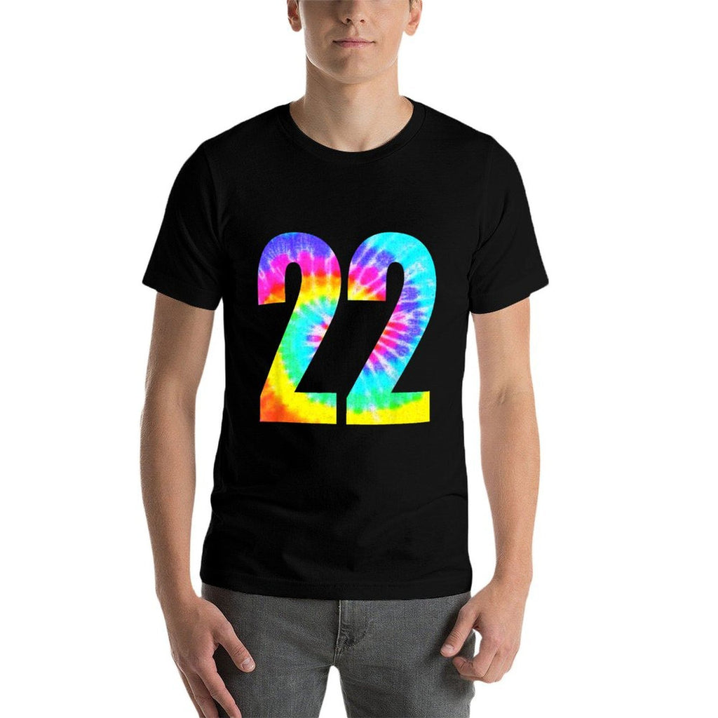 Colorful Tie Dye 22nd Birthday Or Number 22 Team Event  Classic T-Shirt