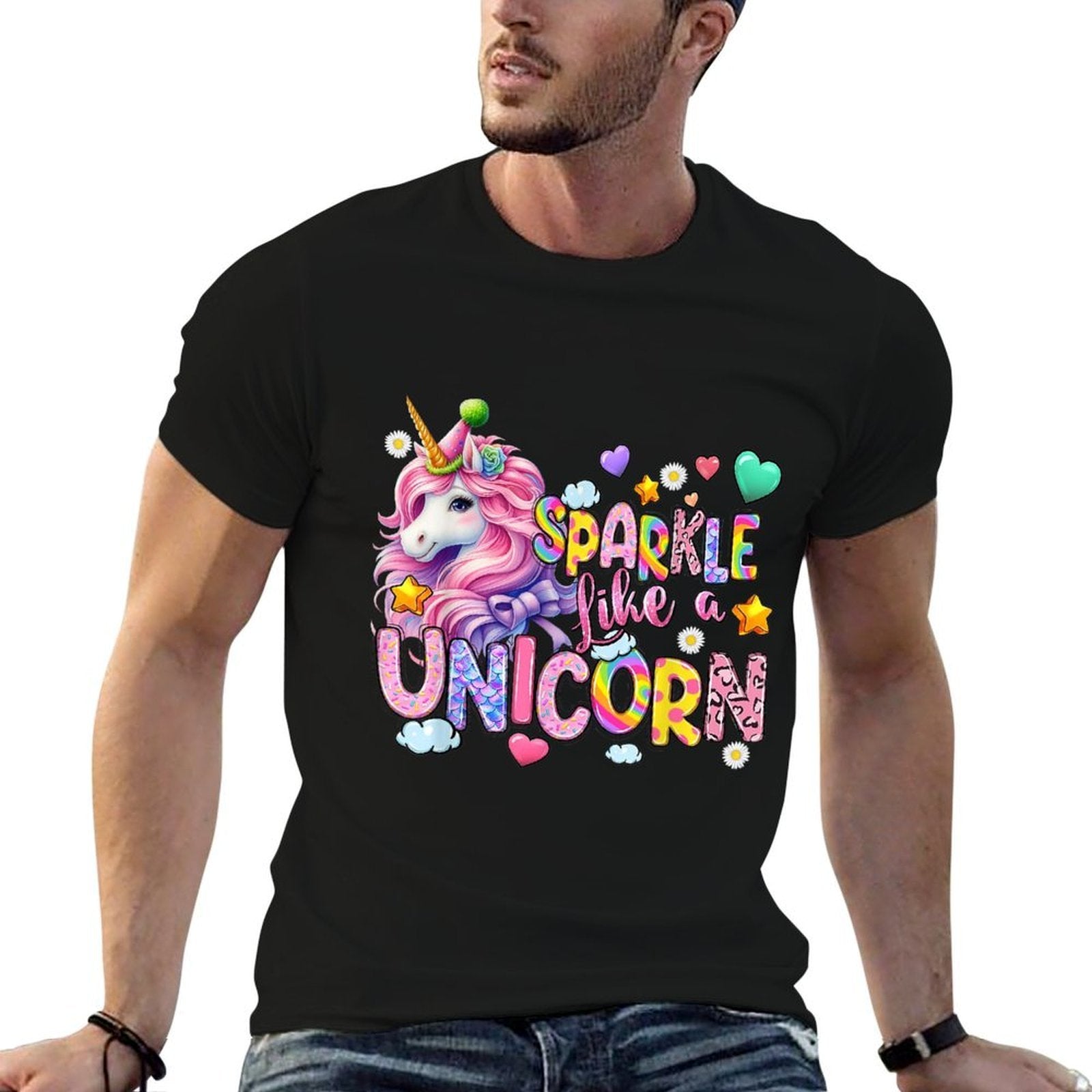 Womens Sparkle Like A Unicorn Cute  Lightweight T-Shirt