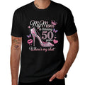 50th Birthday Gift Mom Turning Fifty Years Old Premium  Oversized Silhouette T-Shirt
