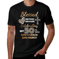 Blessed Birthday 50th Birthday Grandma 50th Birthday Women Premium  Polyester Blend T-Shirt
