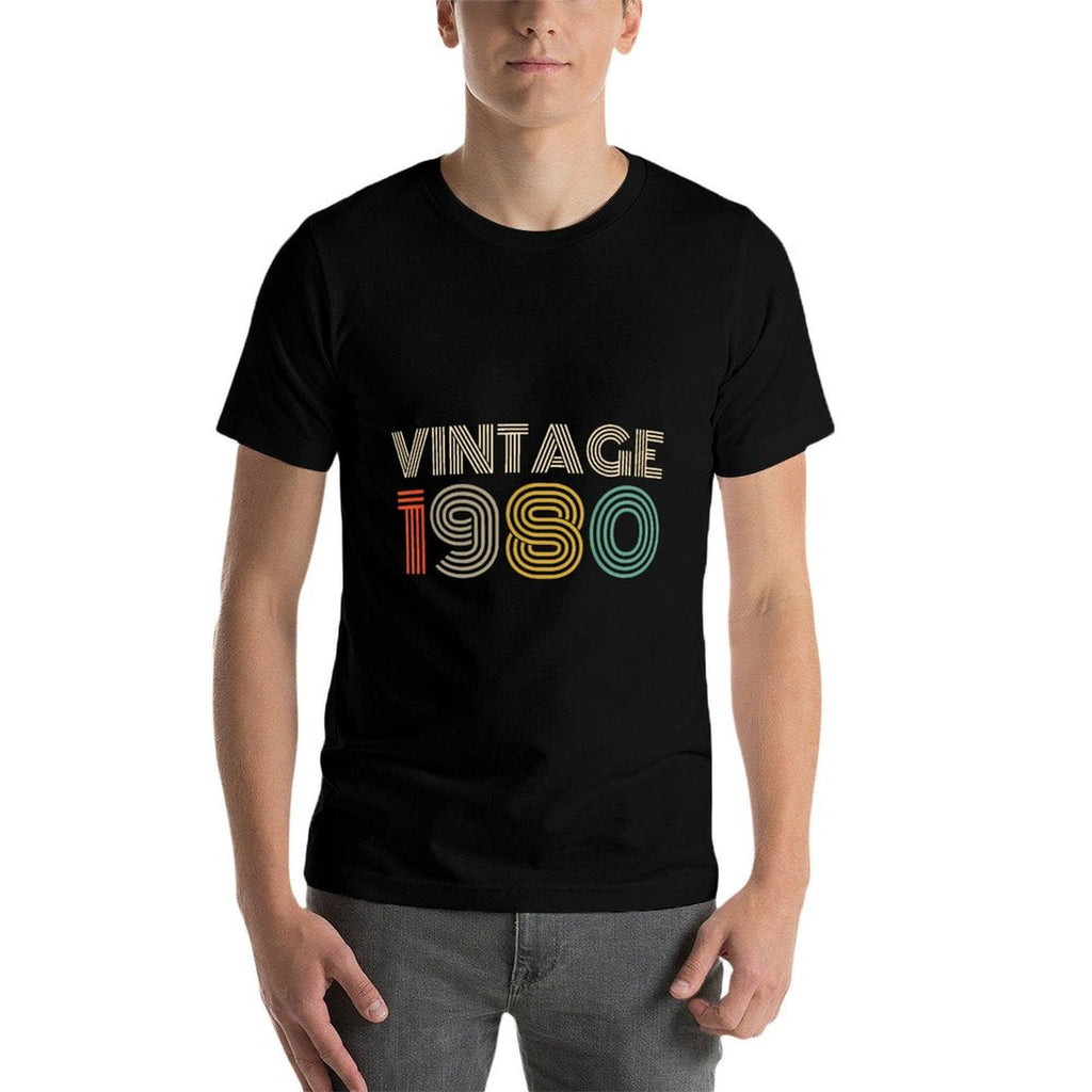 40th Birthdays For Women Men - Vintage 1980  Wrinkle-resistant T-Shirt