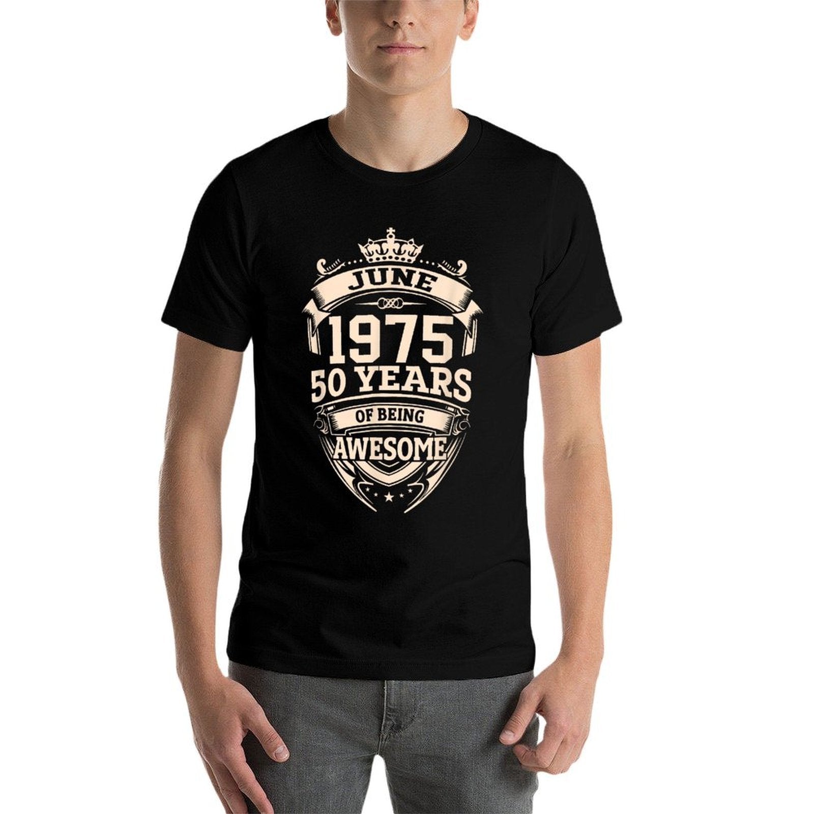 June 1975 50 Years Of Being Awesome 50th Birthday  Stretchy T-Shirt