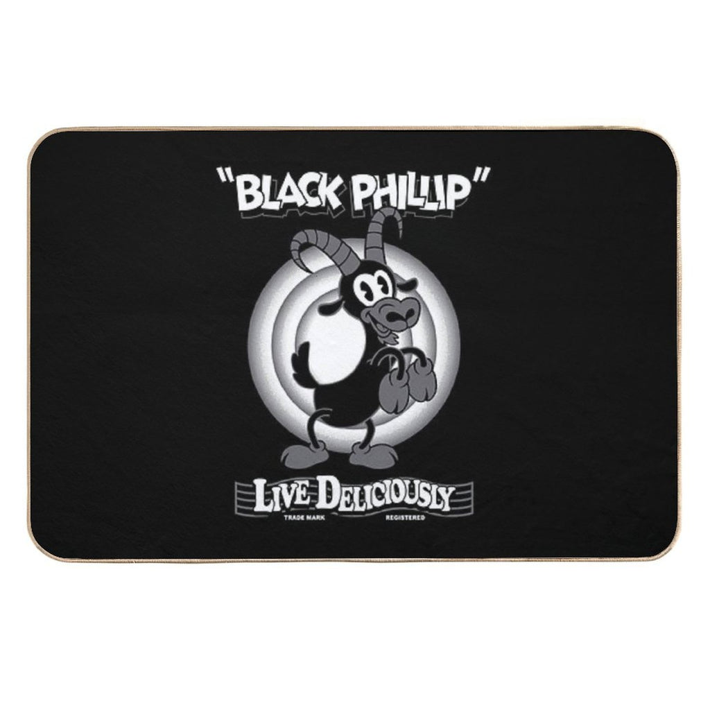 Black Phillip - Vintage Cartoon - Witch - Goth Occult - Live Deliciously  Absorbent Bath Mat