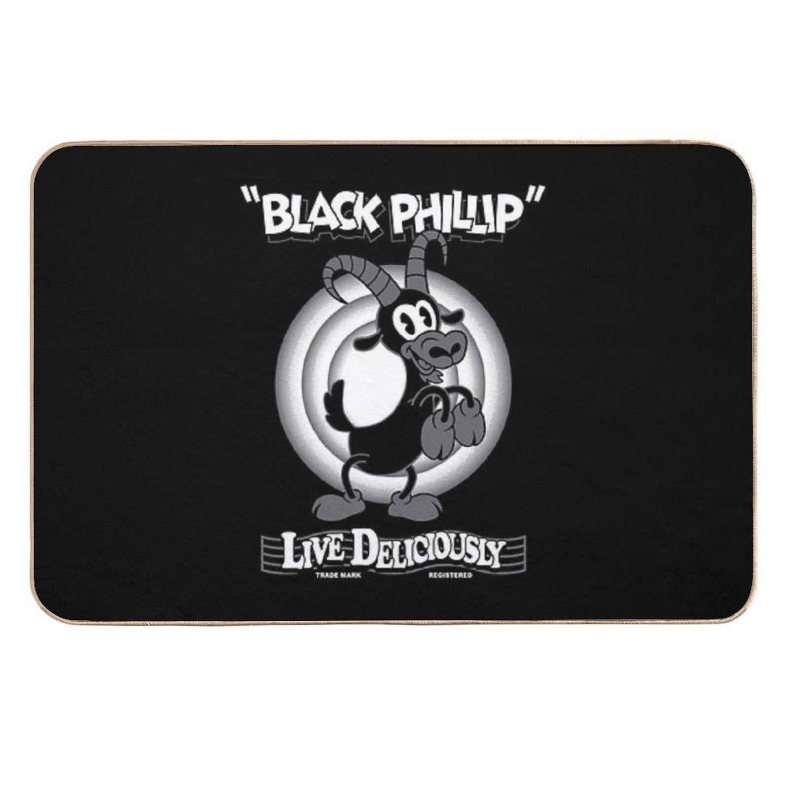 Black Phillip - Vintage Cartoon - Witch - Goth Occult - Live Deliciously  Absorbent Bath Mat