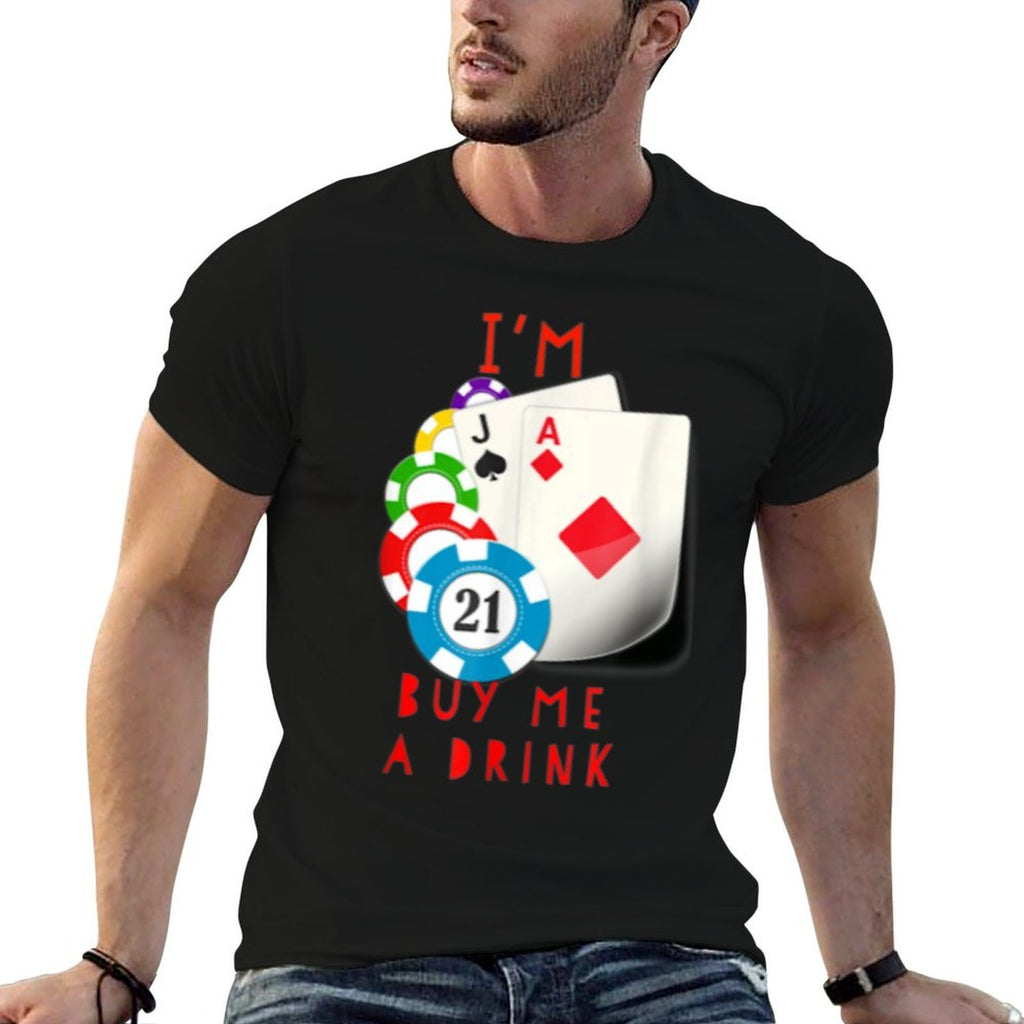 21st Birthday Drinking Tshirt for Men Or Women  Polyester Blend T-Shirt
