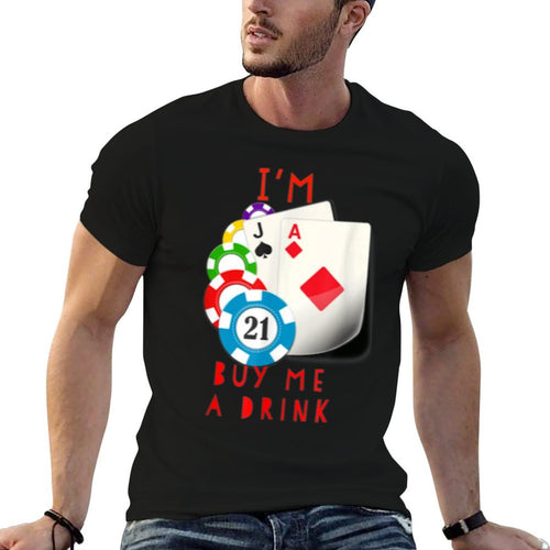 21st Birthday Drinking Tshirt for Men Or Women  Polyester Blend T-Shirt