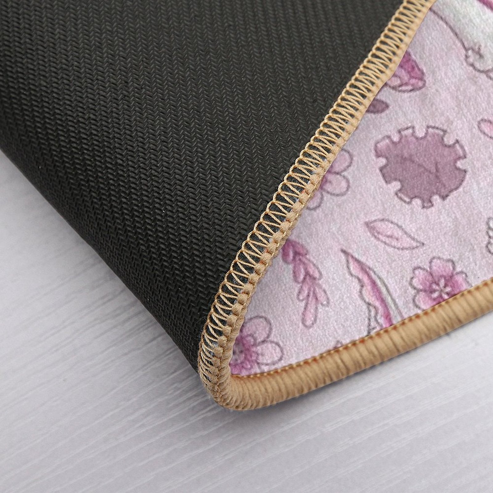 Floral Speckled Axolotl Pattern - Summer Edition  Rapid-Drying Bath Mat