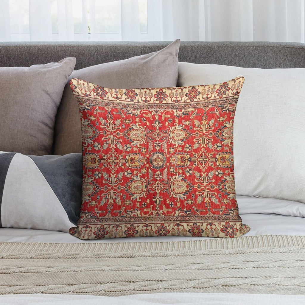 Turkish Carpet Soft Washable Throw Pillow