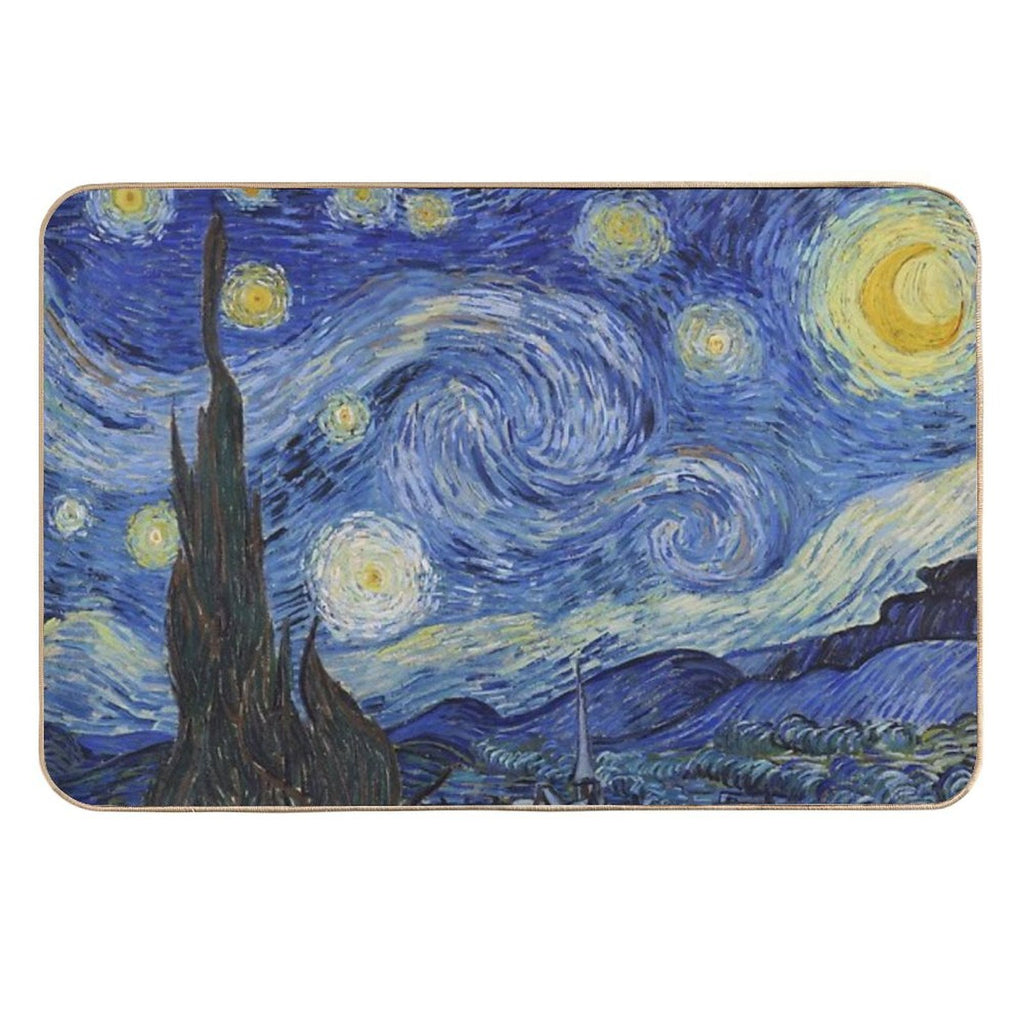 The Starry Night by Vincent Van Gogh  Eco-Friendly Bath Mat