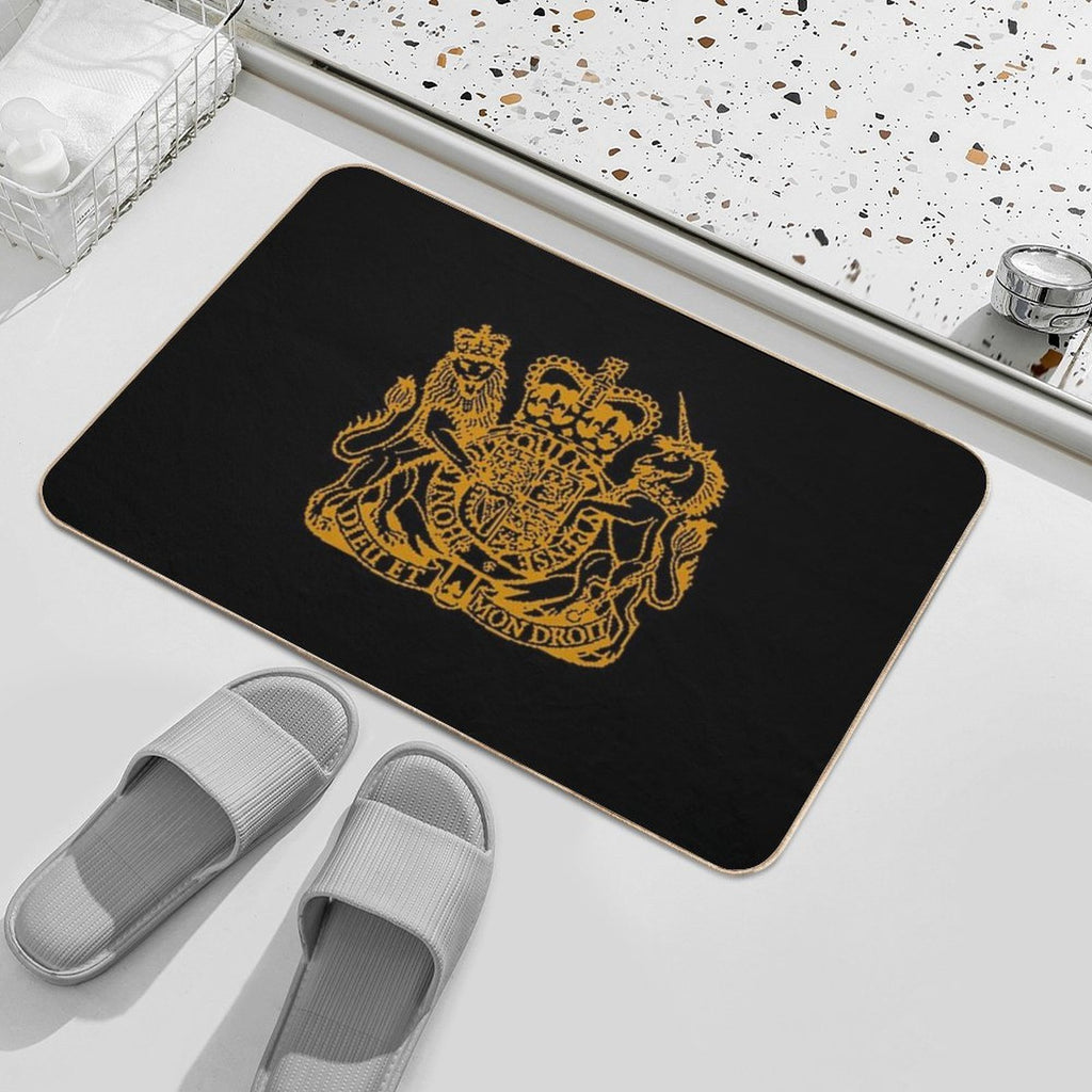 Elizabeth II Royal Coat of Arms Emblem  Odorless Bath Mat
