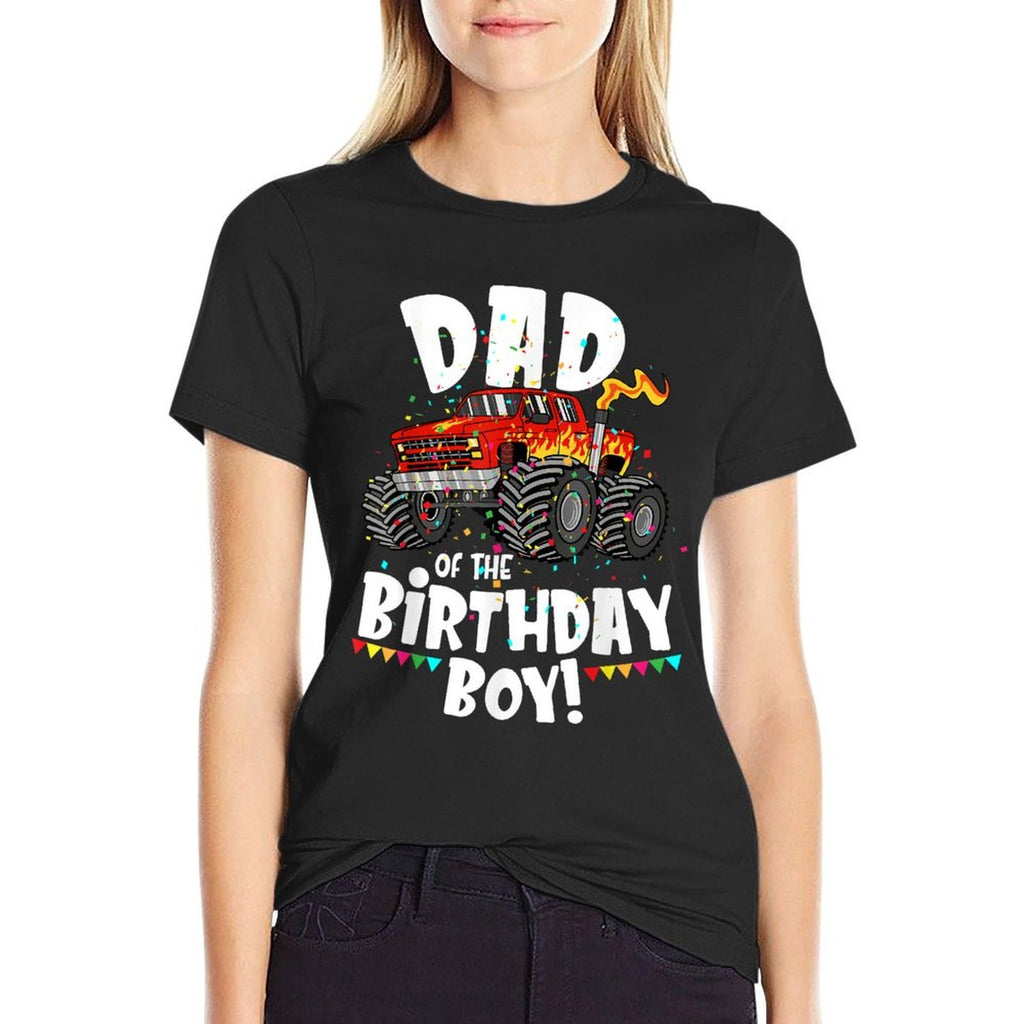 Funny Monster Truck Dad Of The Birthday Boy Gift For Him  Moisture-wicking T-Shirt