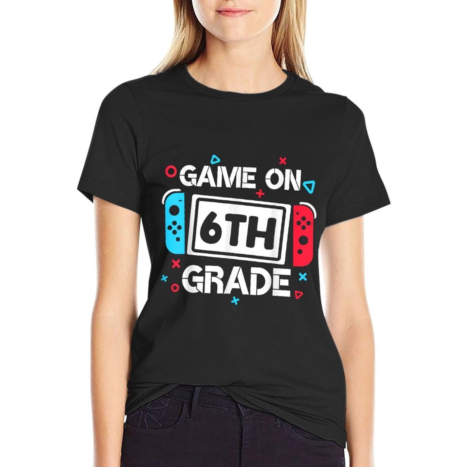 Game On 6th Grade Gamer Teacher Student Gift Back to School for Men Women Girls Kids  Classic T-Shirt
