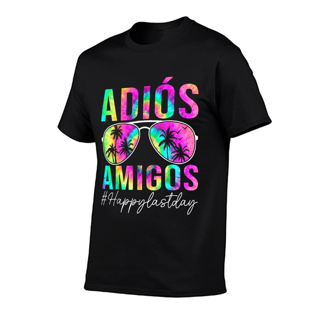 Adios Amigos Tie Dye Last Day of School Teacher Kids Spanish  Wrinkle-resistant T-Shirt