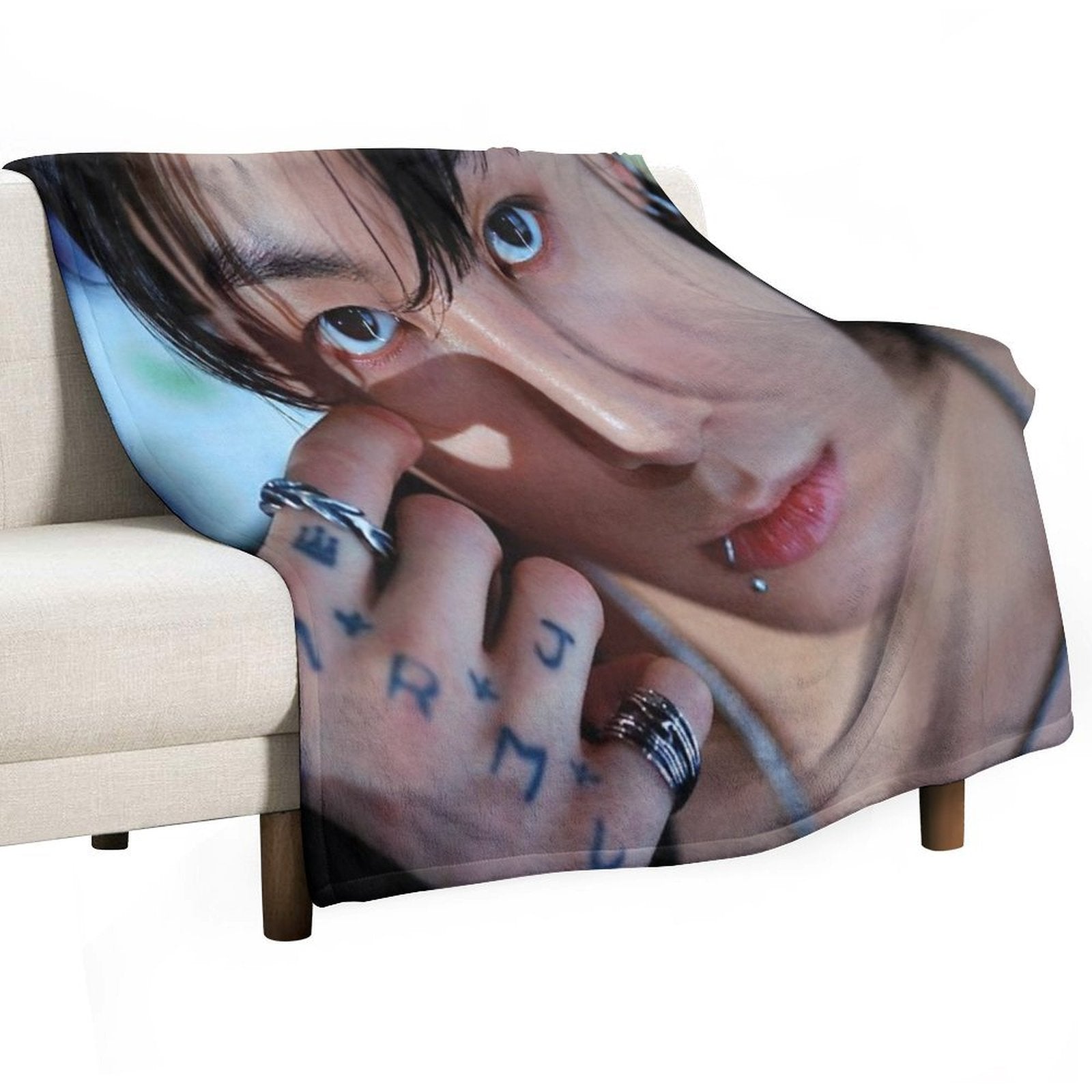 Jungkook Seven Machine-washable Throw Blanket