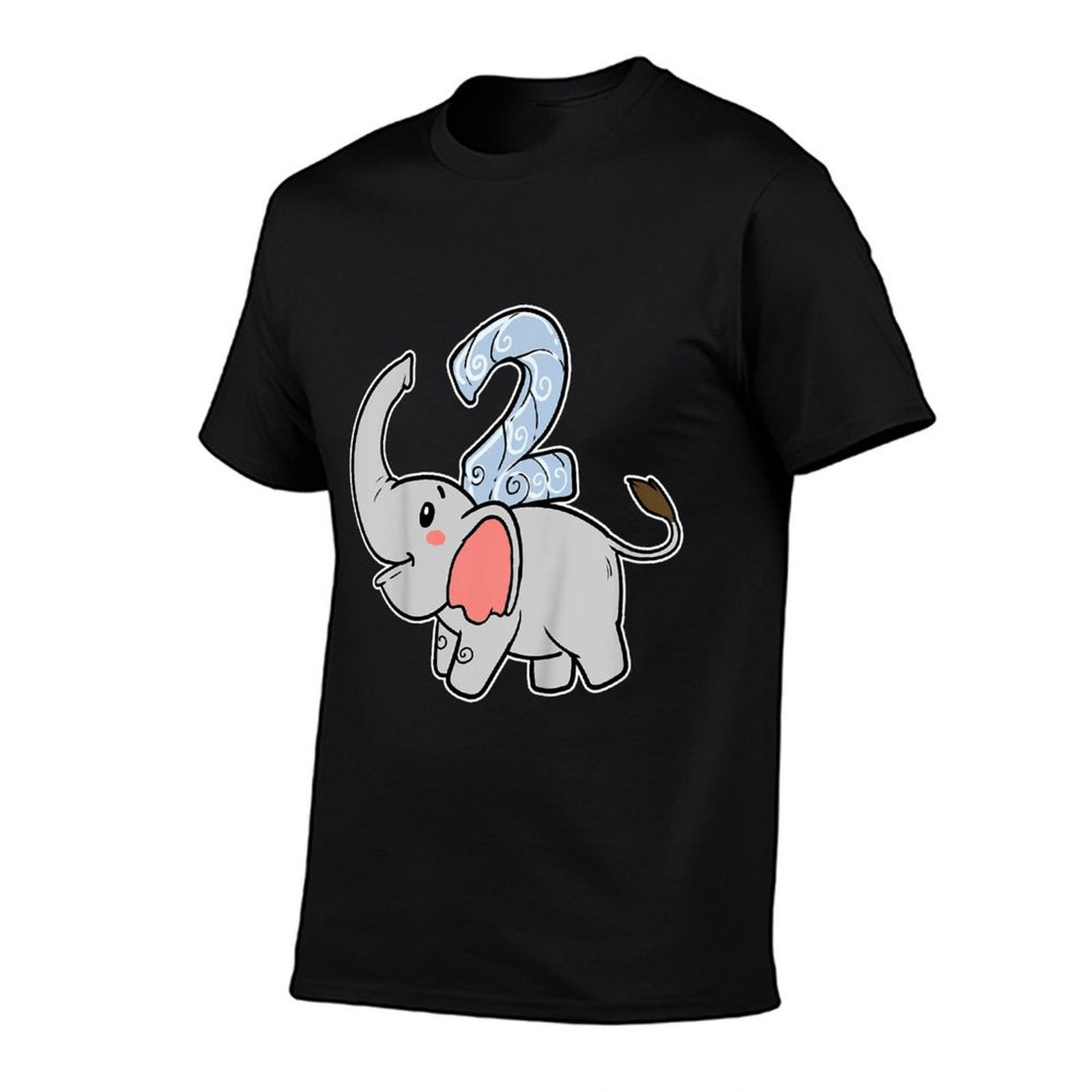 Kids Happy Birthday Party 2 Two Years Elephant Second Year Birth  Lightweight T-Shirt