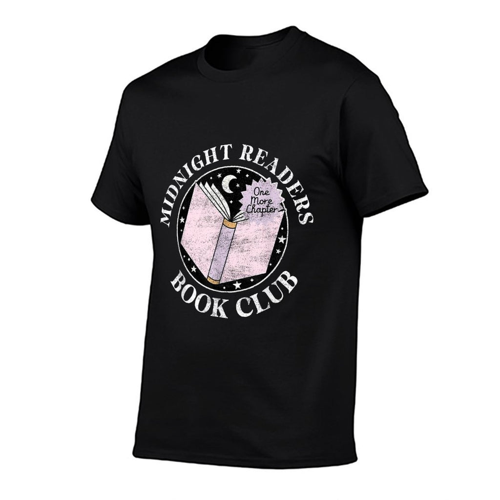 2 Midnight Readers Book Club Black Unisex-Adults Book Lovers Classic Style Enthusiasts Modern Classic Club Collar Crew Neck  Fade-proof Color T-Shirt