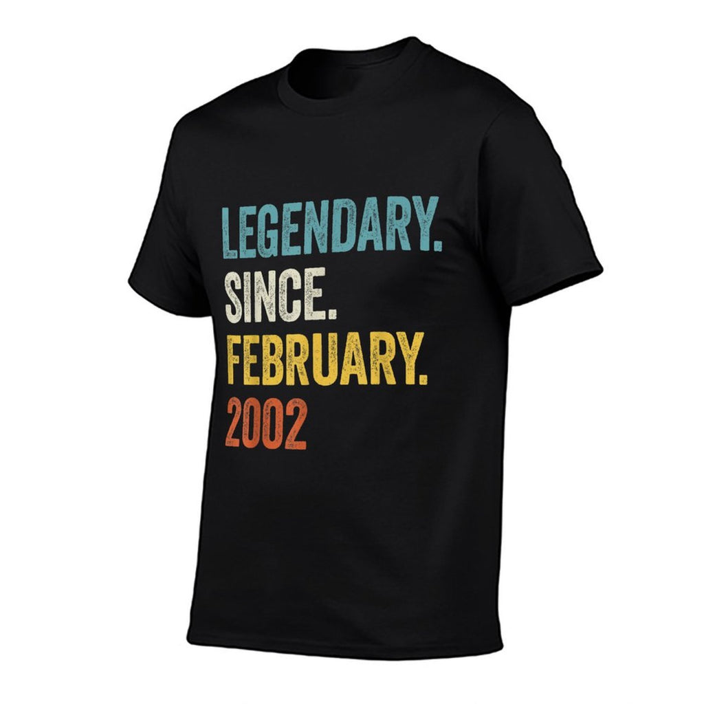 21 Years Old Legendary Since February 2002 21st Birthday  Oversized Silhouette T-Shirt