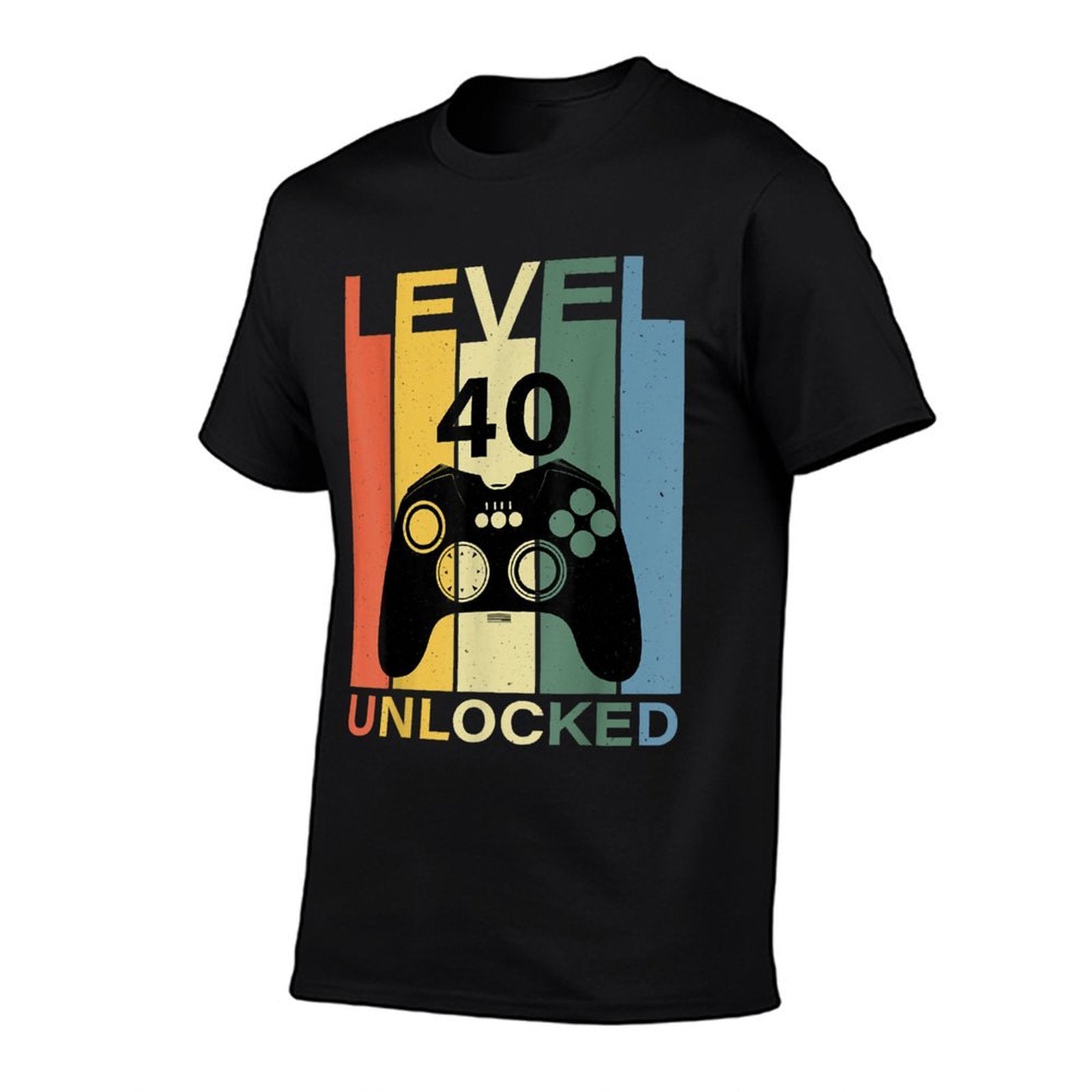Level 40 Unlocked Video Game 40th Birthday  Tagless Design T-Shirt