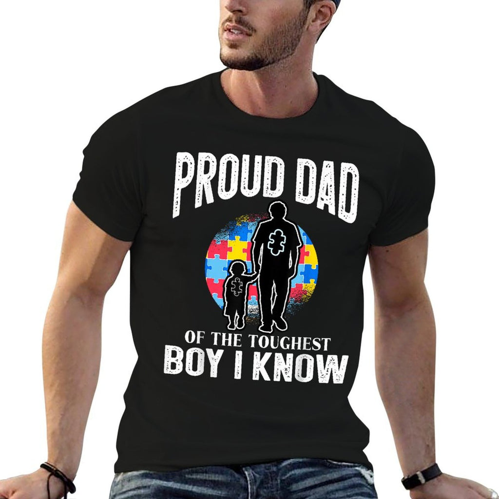 Autism Awareness for Proud Dad Support Autistic Kids  Quick-drying T-Shirt
