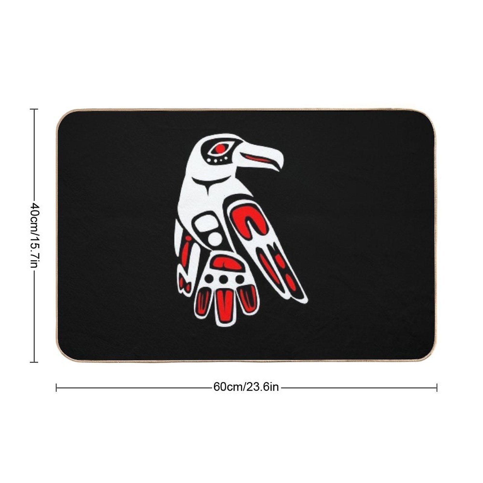 Haida Raven Funny Gift Idea  Pet-Safe Bath Mat