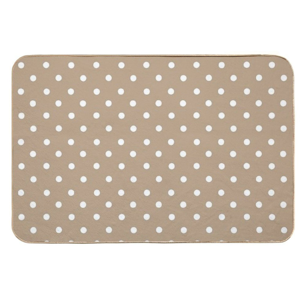 Polka Dot,dots,circles,nude,beige Background  Versatile Bath Mat
