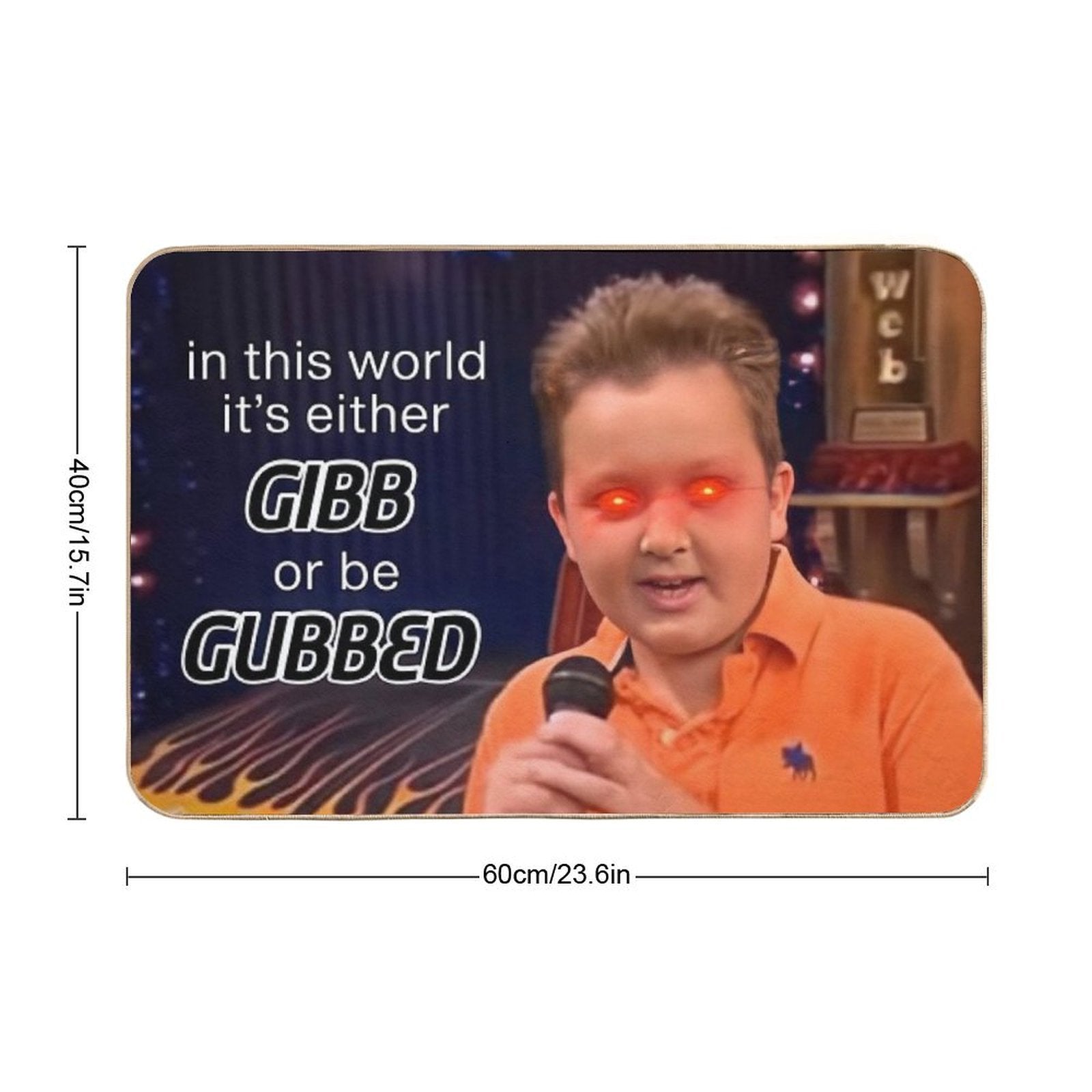 Gibby Rules to Follow  Fade-Resistant Bath Mat