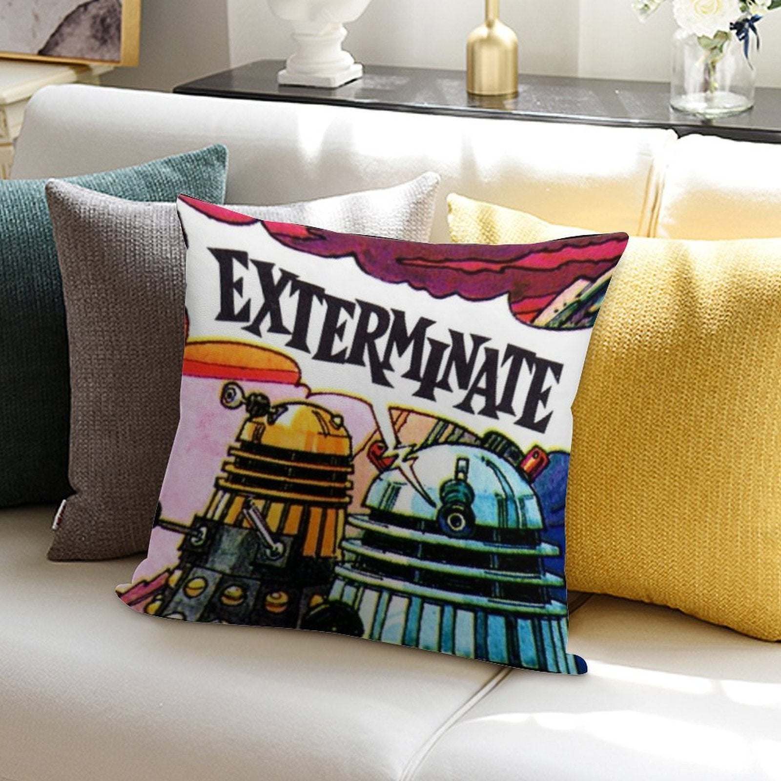 EXTERMINATE! Soft Bedroom Essential Throw Pillow
