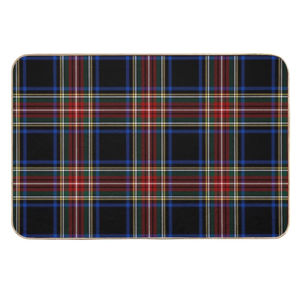 Stewart Black Tartan  Clan Stuart  Cute Tartan  Repositionable Bath Mat