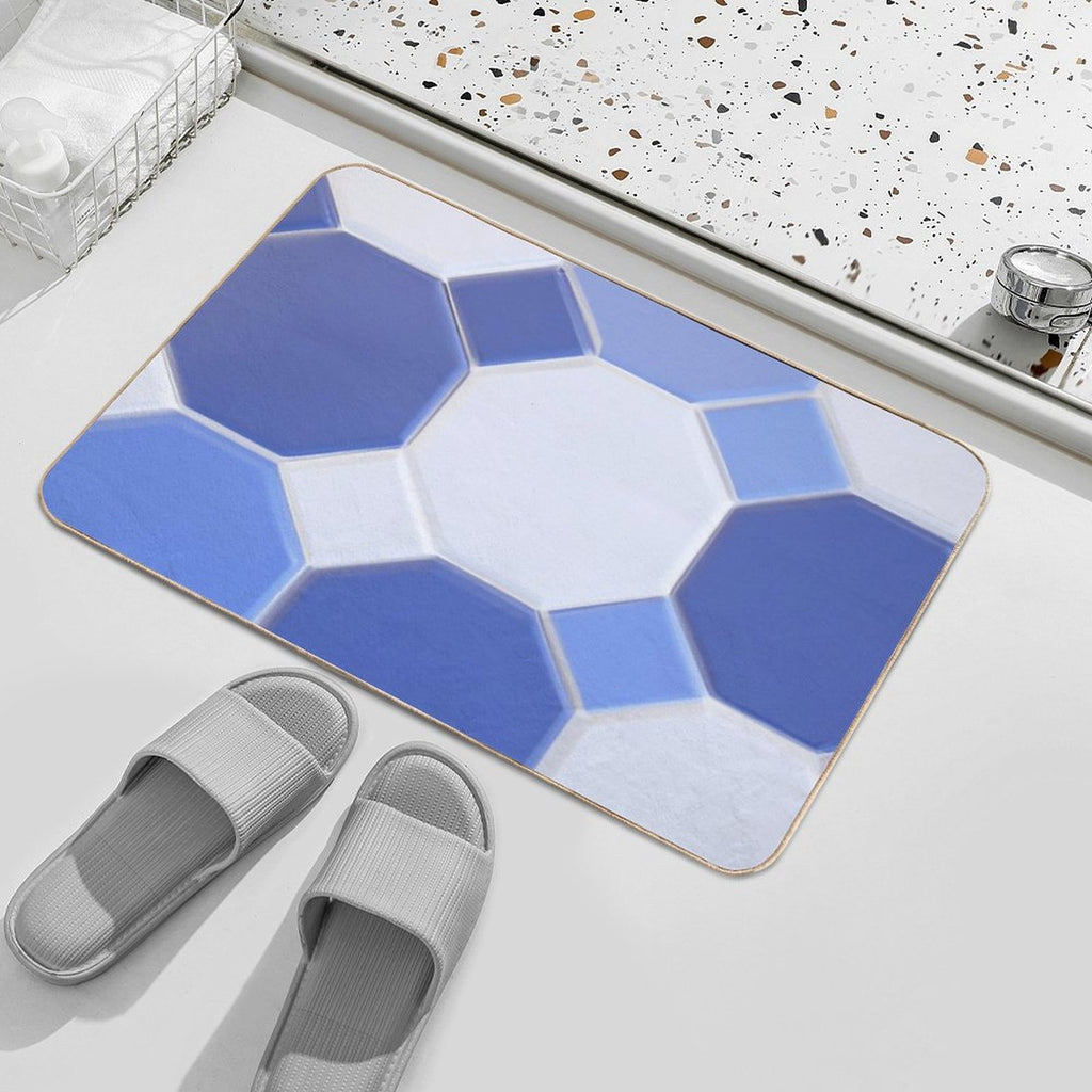 Symphonic Blues  Fade-Resistant Bath Mat