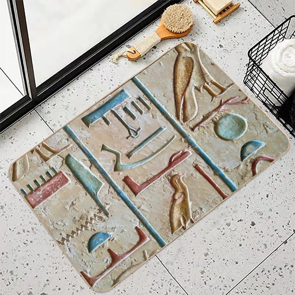 Ancient Egypt Hieroglyph  Slip-Resistant Bath Mat