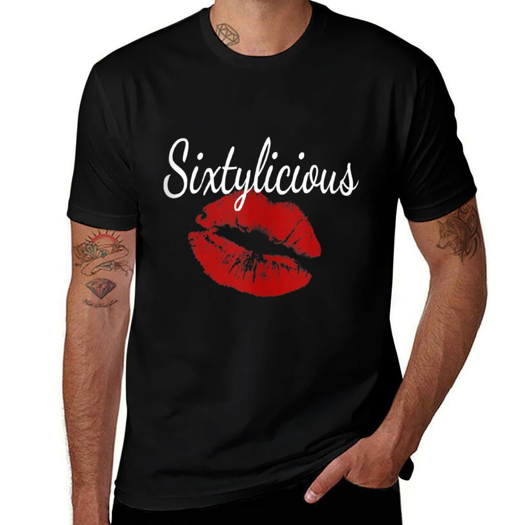 Sixtylicious 60th Birthday Idea 60 Year Old Funny Women Men  Fade-proof Color T-Shirt