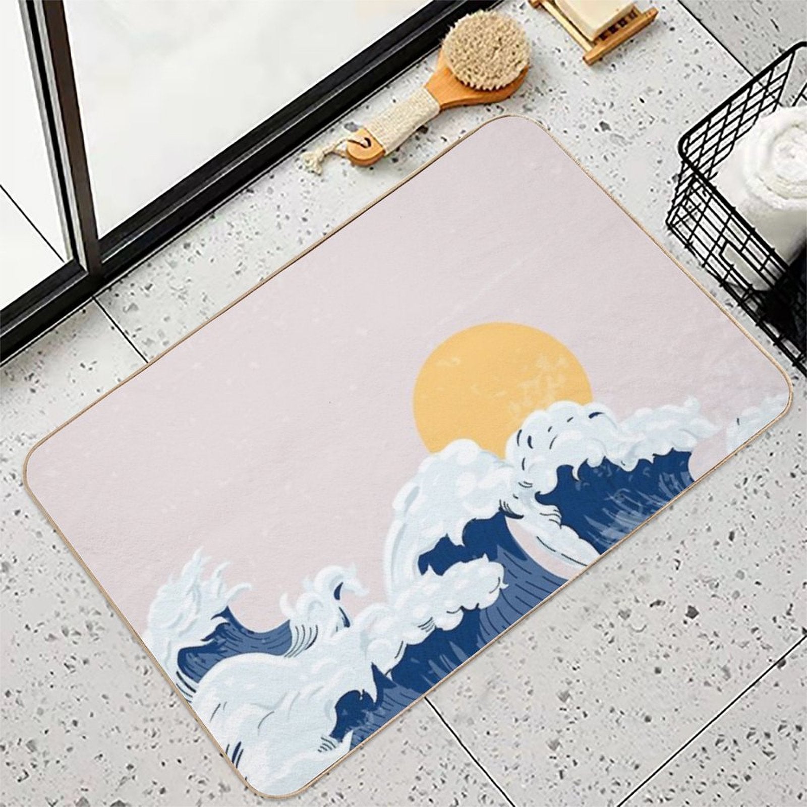 Ocean Waves  Absorbent Bath Mat
