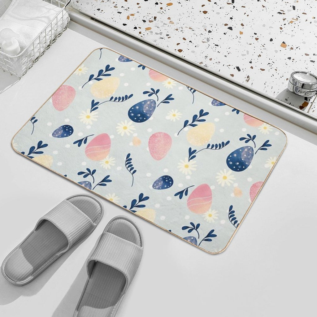 Easter Eggs And Flowers  Odorless Bath Mat