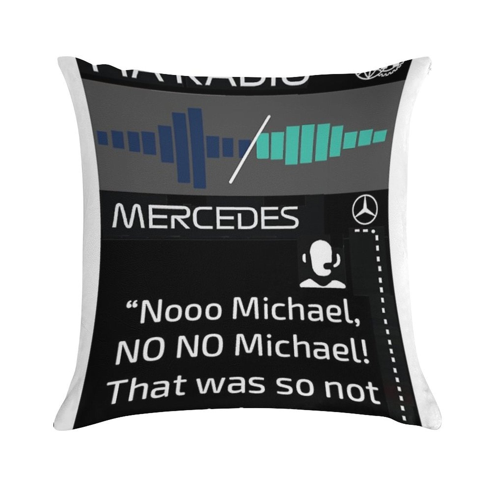 Toto Wolff Angry Team Radio Abu Dhabi 2021 Soft Easy Maintenance Throw Pillow