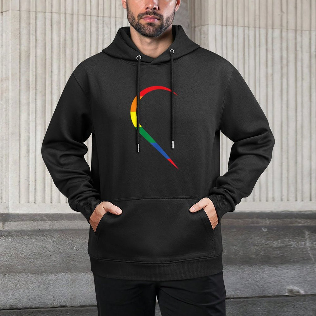LGBT Half Heart Love Couple Gay Pride Month Durable Construction Hoodie