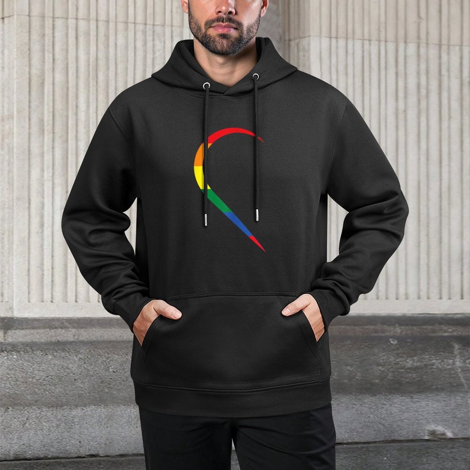 LGBT Half Heart Love Couple Gay Pride Month Durable Construction Hoodie