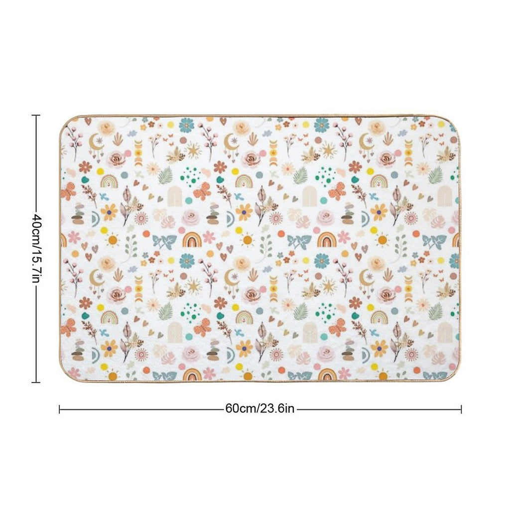 Boho Seamless Pattern Durable Bath Mat
