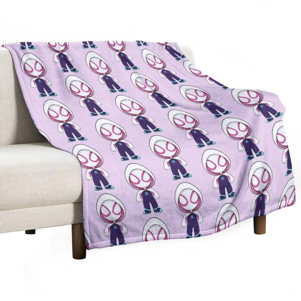 Cute Spider Ghost, Baby Spidey Girl, Grl Pwr, Cartoon Ghost Spider Gift-ready Throw Blanket