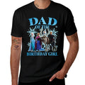 Disney Frozen Dad Of The Birthday Girl Group Shot Chest Logo Premium  Fade-proof Color T-Shirt