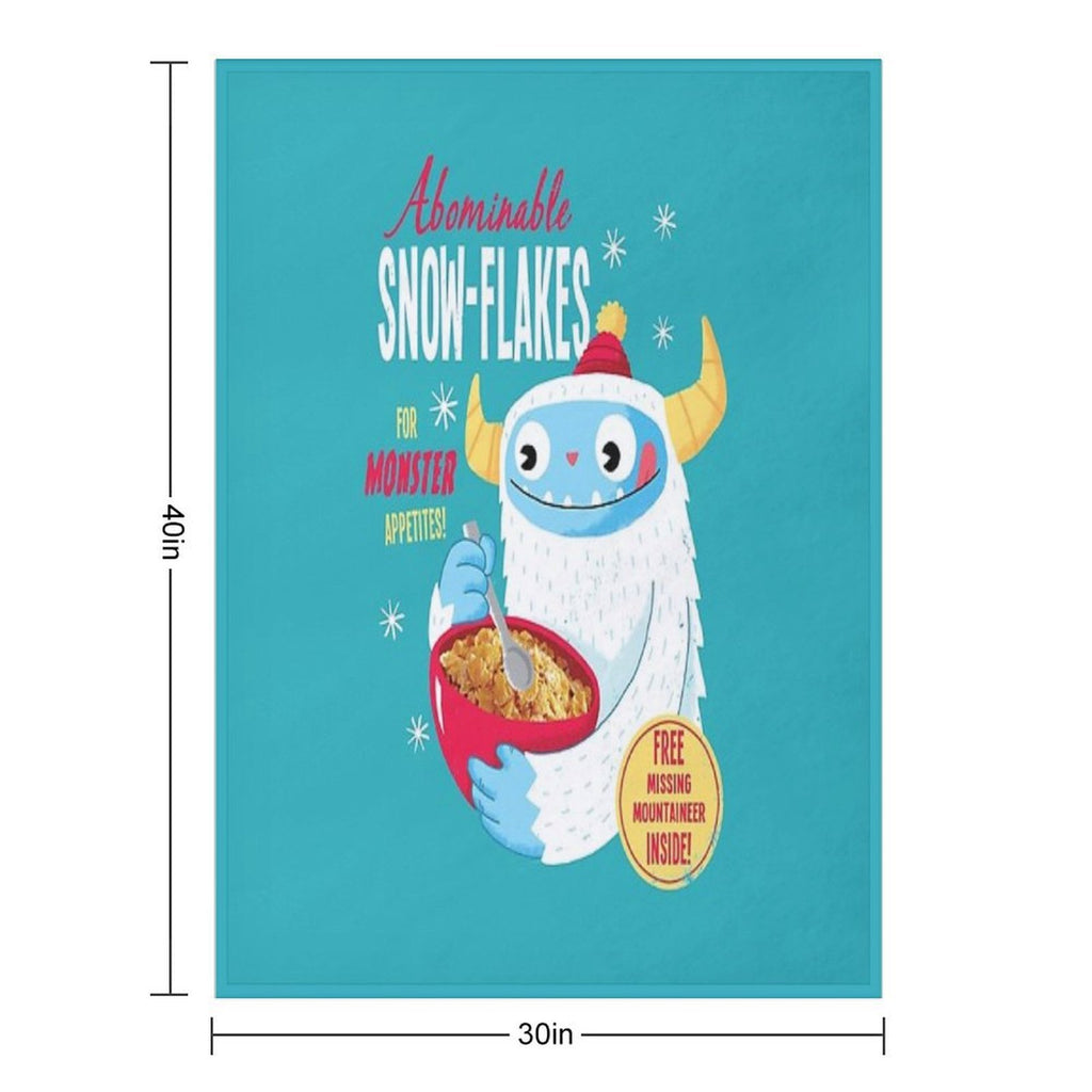 Abominable Snowflakes Plush Throw Blanket