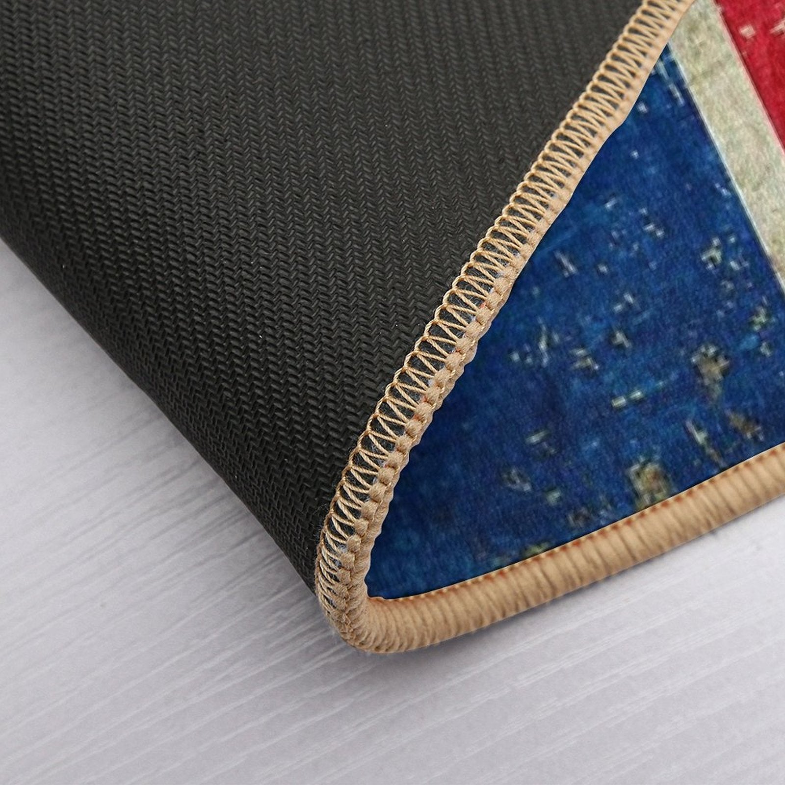 Grunge Union Jack - Scratched Metal Effect  Repositionable Bath Mat