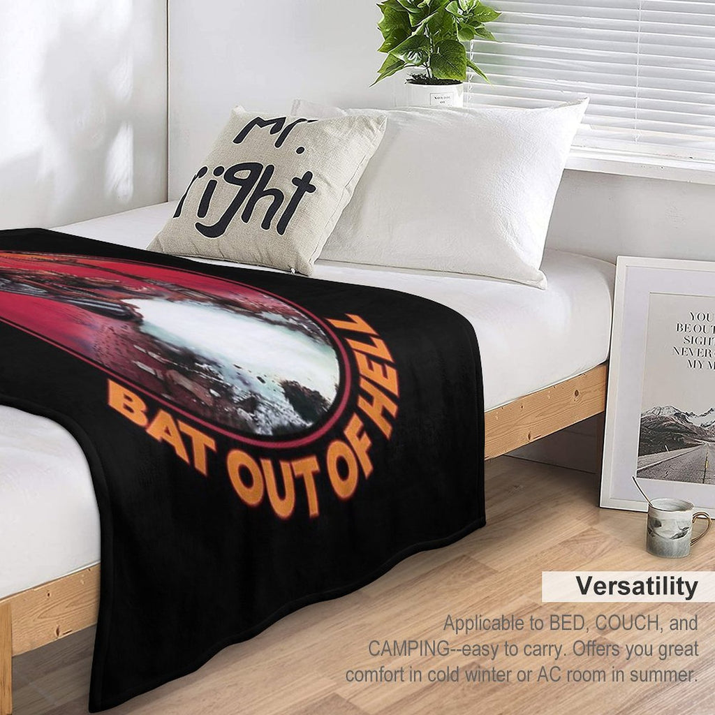 Bat Out of Hell Classic T-Shirt Machine-washable Throw Blanket