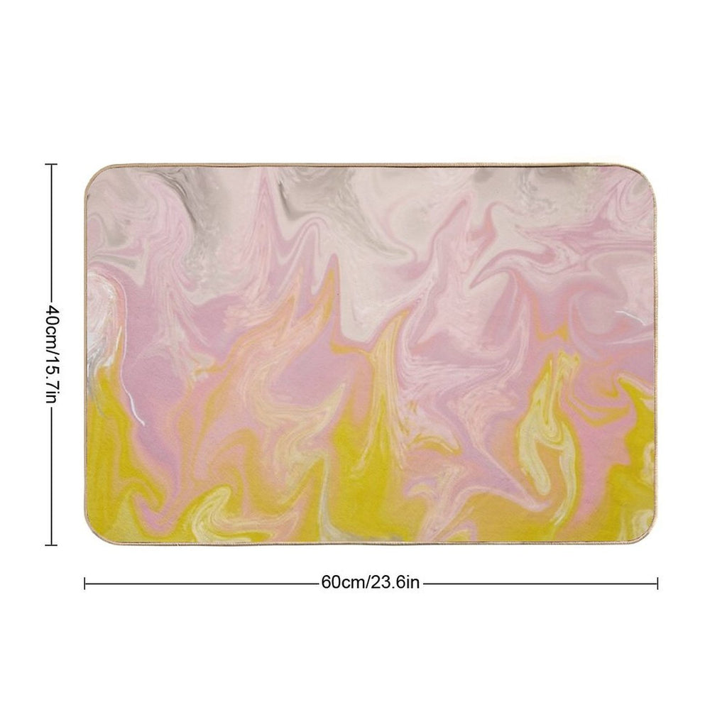 Pastel Fire  Fade-Resistant Bath Mat