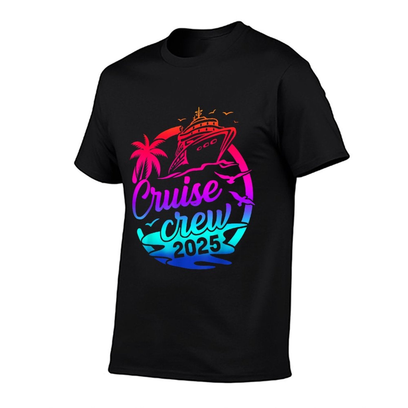 Cruise Crew 2025 Summer Vacation Trip Funny Matching Group  Trendy Pattern T-Shirt