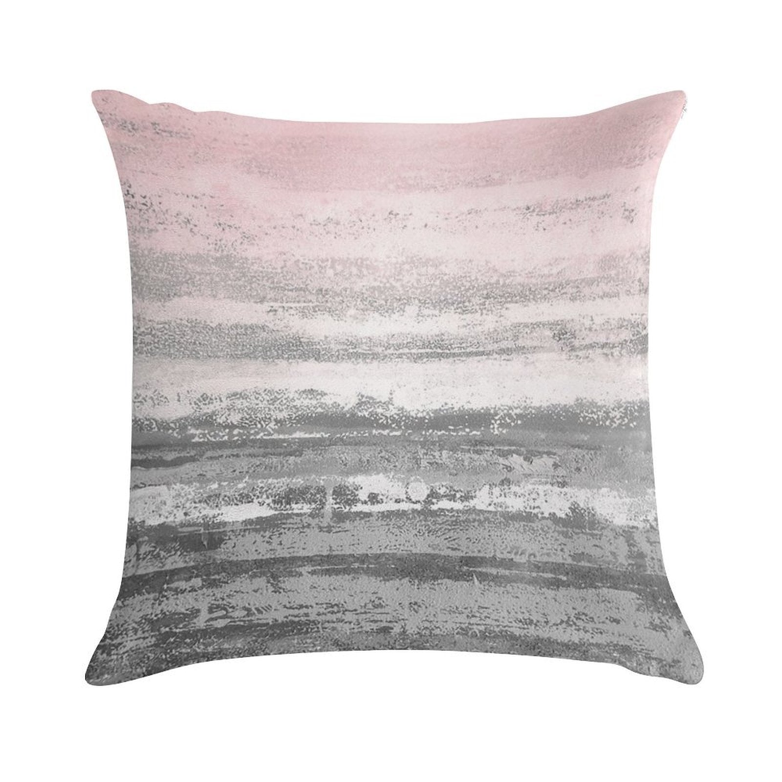 Pink Gray Landscape Soft Decorative Cover Throw Pillow