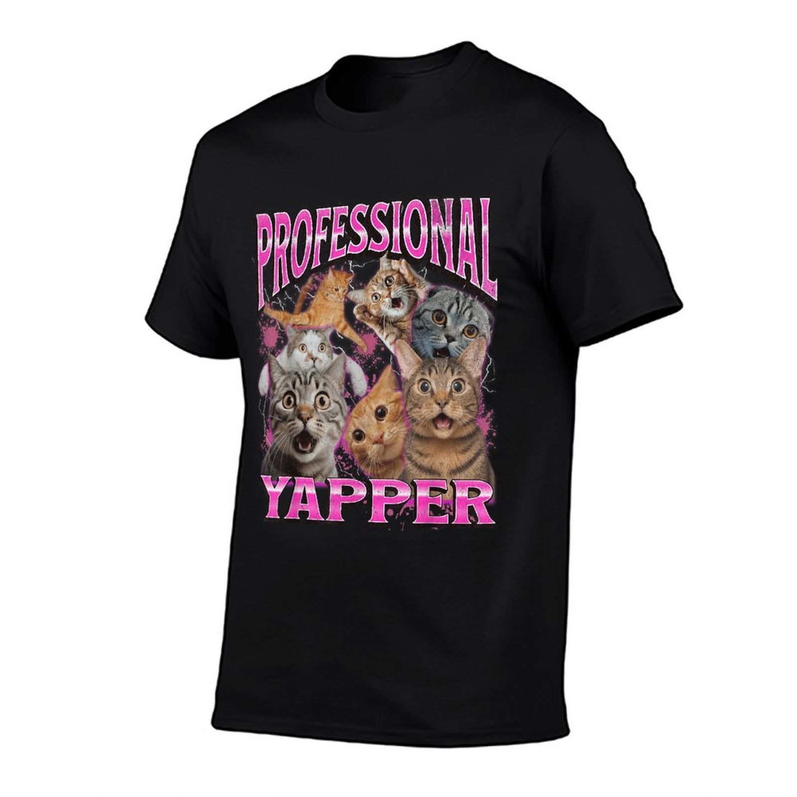 Professional Yapper Funny Cat Meme Bootleg Graphic 90s  Durable T-Shirt