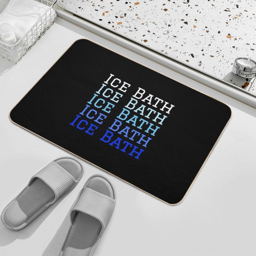 Ice Bath Repeat - Cold Therapy - Wild Swimming Tees Durable Bath Mat