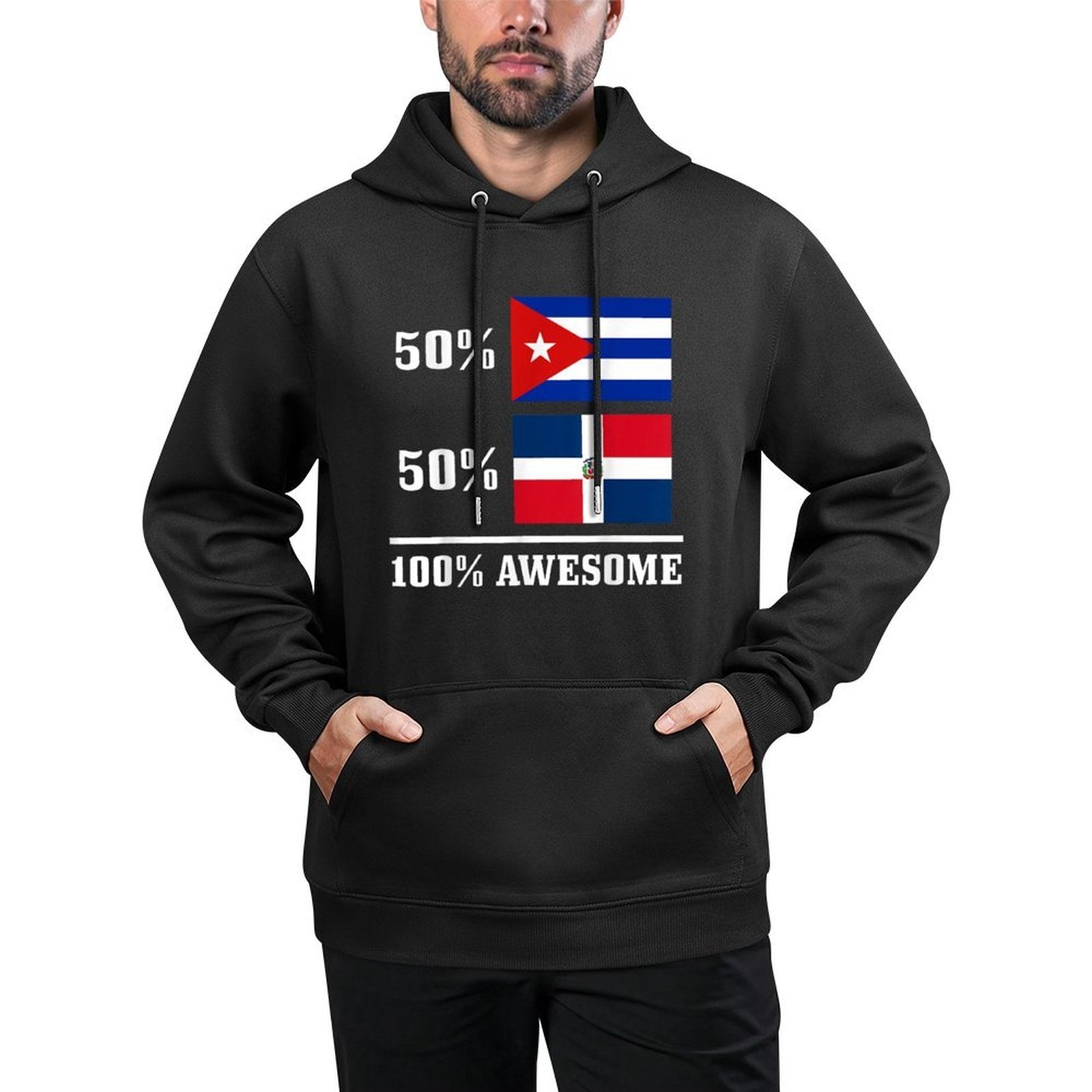 50 Cuba 50 Dominican Republic Cuban Pride Heritage Relaxed Fit Hoodie