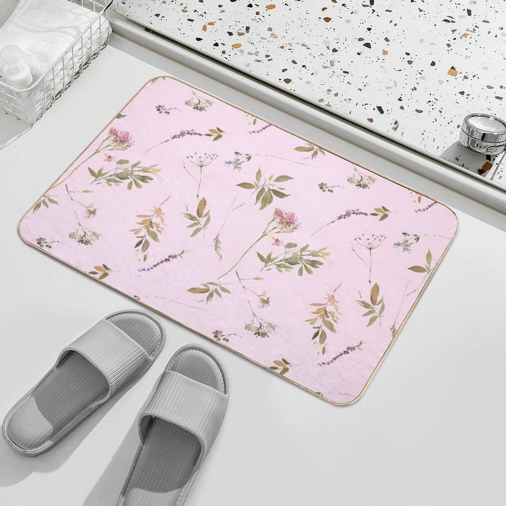 Letter R Field Flowers  Versatile Bath Mat
